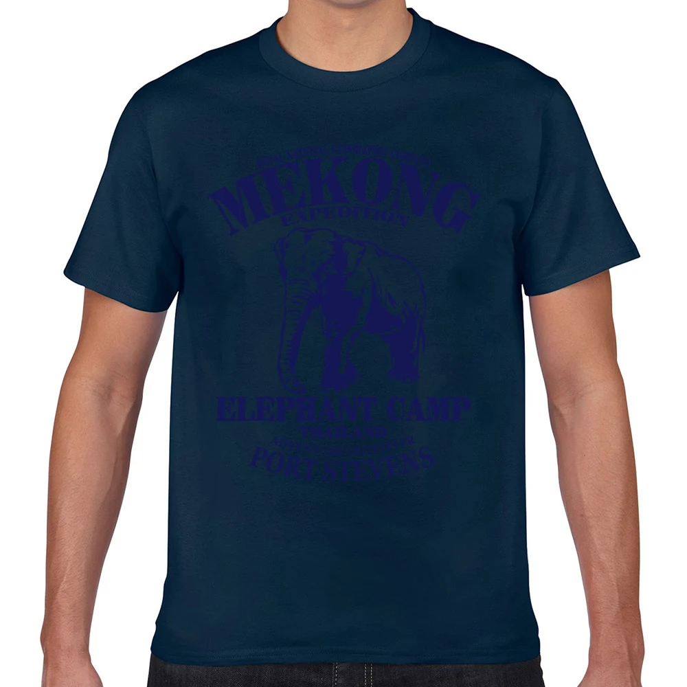 Tops T Shirt Men elephant asia thailand safari Vogue Vintage Short Male Tshirt | Мужская одежда
