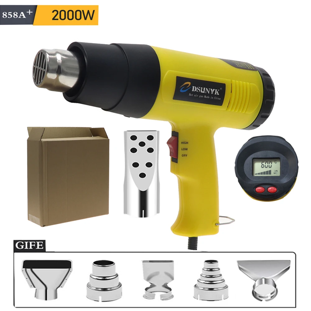 Heat-Gun Industrial Adjustable Eu-Plug Digital-Display 210V-230V Hot-Air-Cylinder-Film