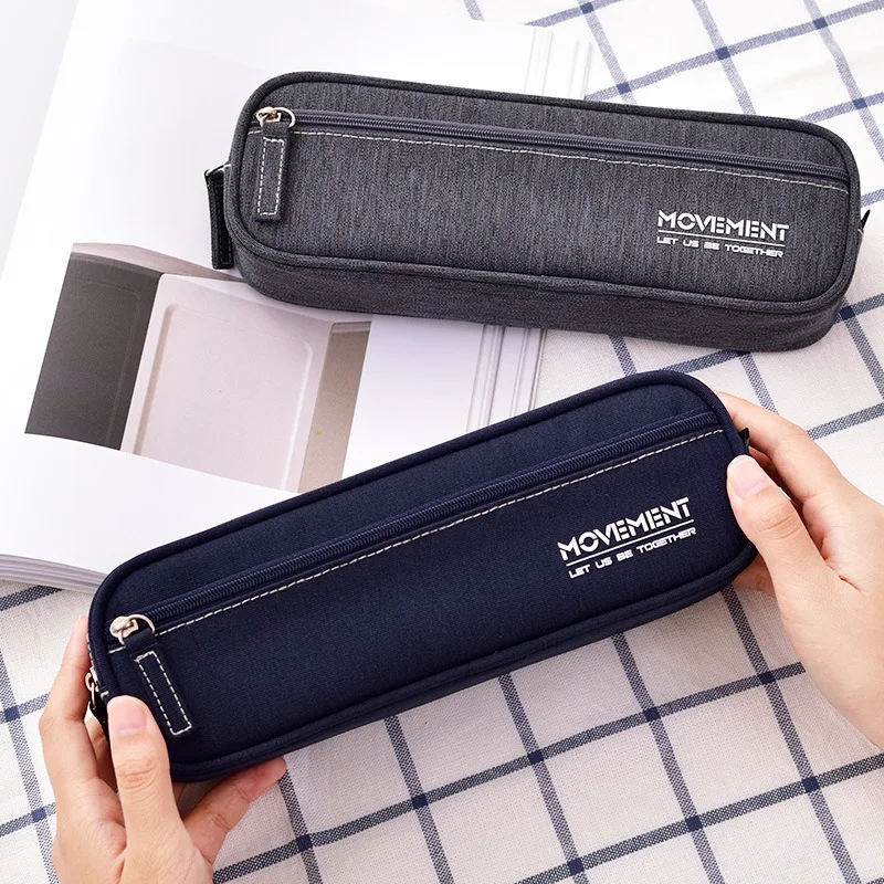 

Deli 66833 Multilayer Large-Volume Pencil Storage Zipper Bag Simple Double Layer Creative Students Stationery Wholesale
