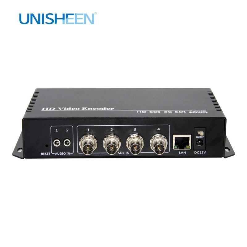 Unisheen H.265 HEVC MPEG-4 AVC/H.264 4в1 SDI видео кодировщик SDI передатчик потокового видео YouTube facebook вещания Onvif