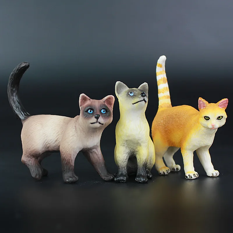 Горячая Распродажа модели диких животных Желтый Кот Модель Детская игрушка украшение подарок модель животного