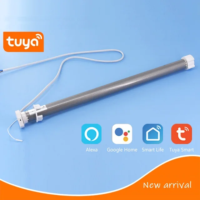 Tuya สมาร์ท WiFi TUBULAR Motor เฉดสีลูกกลิ้งไฟฟ้าทำงานร่วมกับ Yandex ALICE, Alexa, Google Home 1