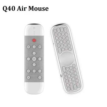 

Q40 Air Mouse IR Learning Backlit Voice Remote Control 2.4G Wireless Mini Keyboard Gyroscope for Android TV Box