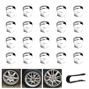 

20Pcs 17mm Car Wheel Nut Caps Cover Auto Hub Screw Cover Bolt Rims Exterior Decoration Protection Dust Proof Special Socket