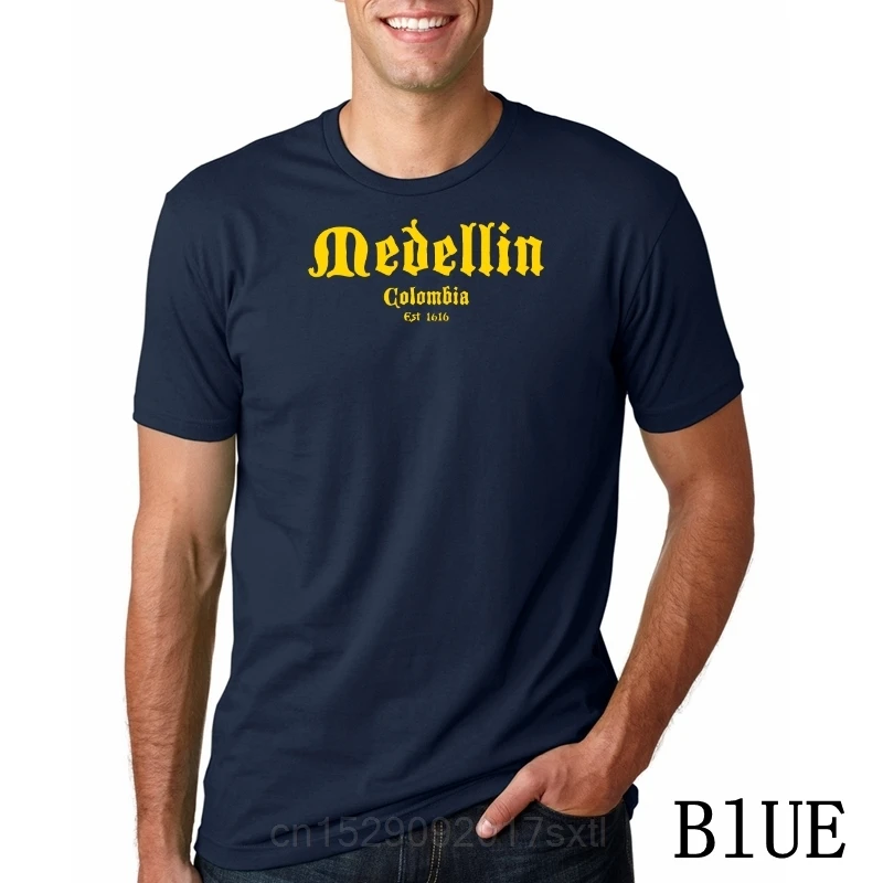 Новейшая Мужская забавная MAGLIA футболка MAGLIETTA ST0189 MEDELLIN COLOMBIA | одежда