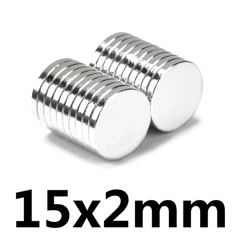 

50/200/500 PCS Neodymium Magnet 15mm x 2mm N35 NdFeB Round Super Powerful Strong Permanent Magnetic imanes Disc 15*2mm