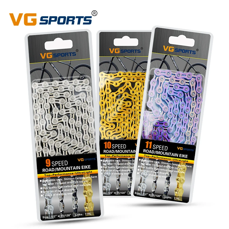 Best VG Sports Ultralight 8 9 10 11 Speed Bicycle Chain Bike Chain Half full Hollow 116L Silver Gold Mountain MTB Road Bike Chains 0 Best VG Sports Ultralight 8 9 10 11 Speed Bicycle Chain Bike Chain Half full Hollow 116L Silver Gold Mountain MTB Road Bike Chains 0
