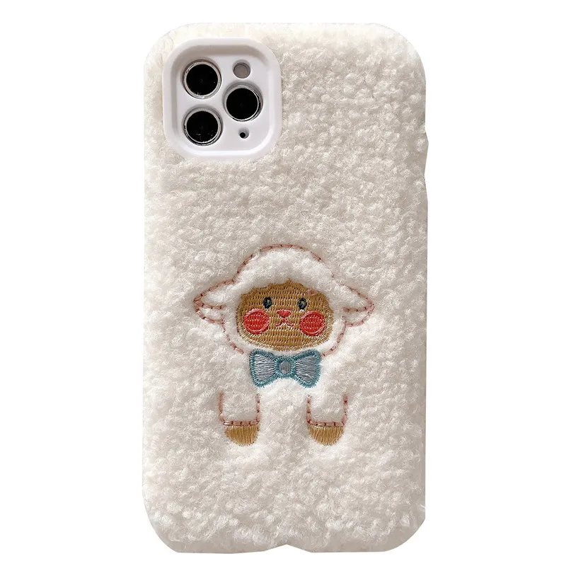 Plush Warm Case for iphone 14 13 12 Pro Max Case Furry Fluffy
