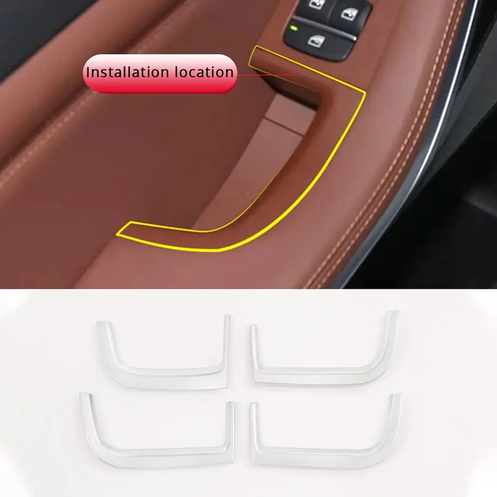 

Наклейки на дверь автомобиля, хромированные, АБС-пластик, 4 шт., декоративная рамка, отделка для BMW X5 X7, 2019 год, аксессуары