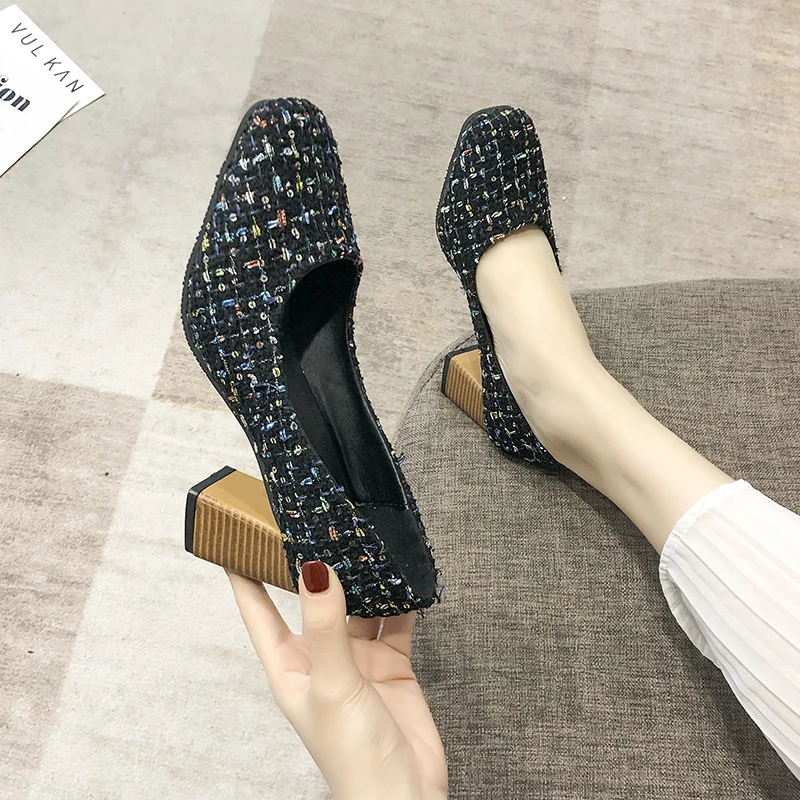 

Slimming Shoes Beige High Heels Mary Jane Sandals Ladies 2020 Lace-up Shallow Mouth Square Toe Branded Pumps Slip Om Basketball