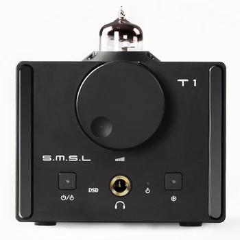 

SMSL T1 Hi-Fi Audio DAC CM6632A AK4490EQ DSD512 Tube Headphone Amplifier USB Optical Coaxial Input RCA Output 384kHz Decoder