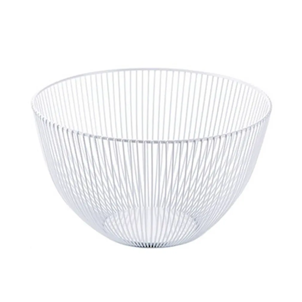 

Simple Design Snacks Candy Basket Desktop Bedroom Kitchen Fruit Basket Decor Iron Hollow Storage Basket