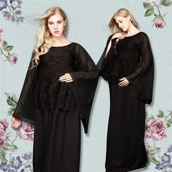 

Black Loose Long Sleeve Maternity Evening Dresses Women's Tailoring Dresses Maternity Photography Theme Clothing