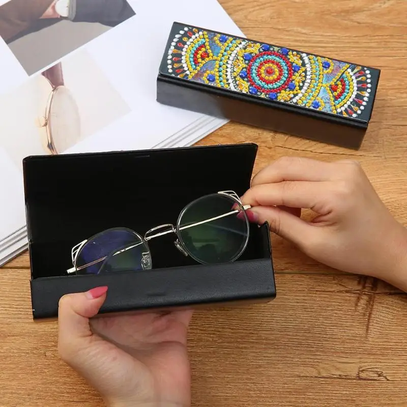 Коробка для очков DIY алмазная живопись чехол для солнцезащитных очков портативная кожаная коробка для хранения очков коробка для очков Алмазная вышивка ремесло