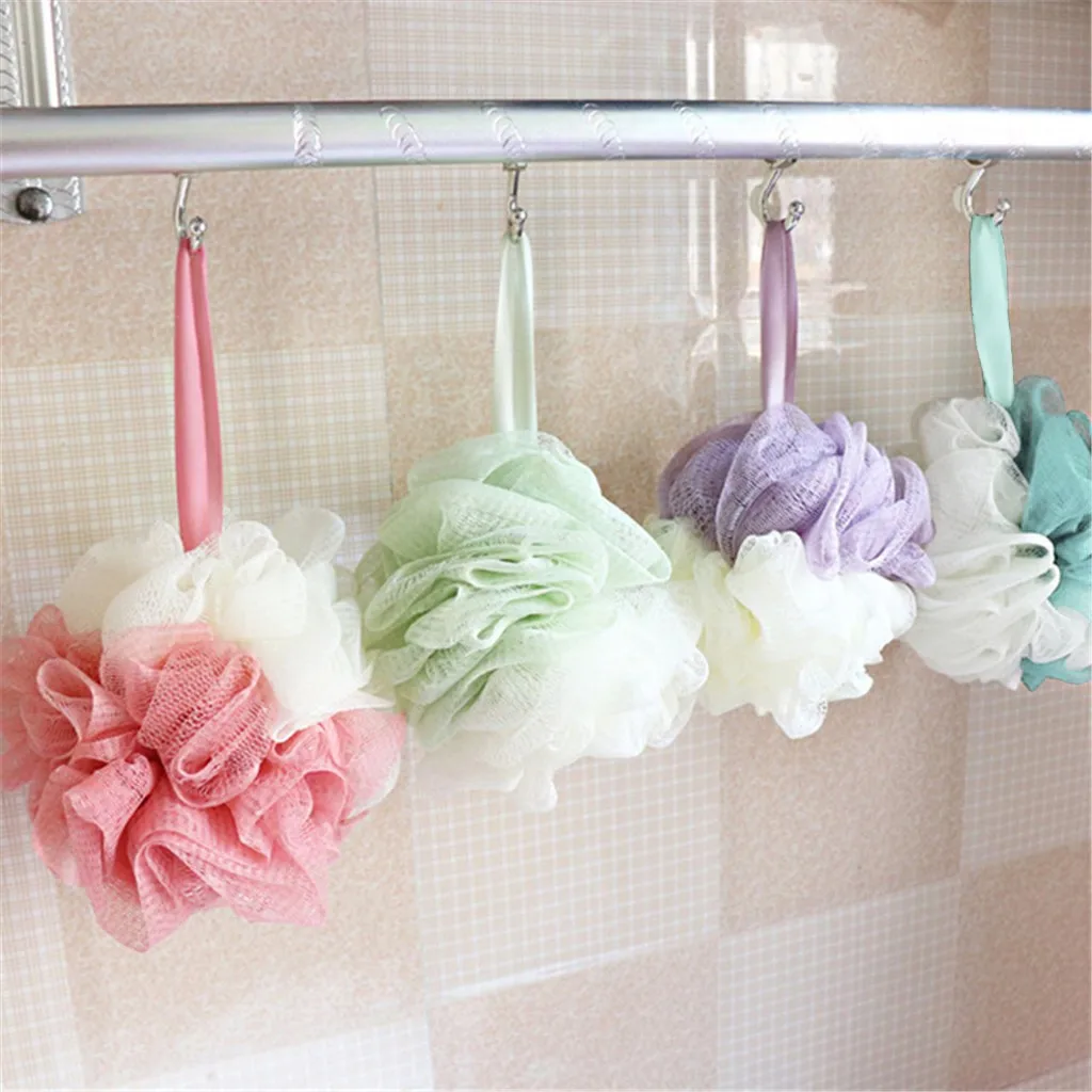 1pc Soft Shower Mesh Foaming Sponge Exfoliating Scrubber Bath Bubble Ball Body Skin Cleaner Cleaning Tool Bathroom Accessories | Дом и сад