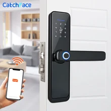 Tuya умный дверной замок с отпечатком пальца безопасный цифровой электронный замок с Wi-Fi приложением Пароль RFID Разблокировка для домашней безопасности