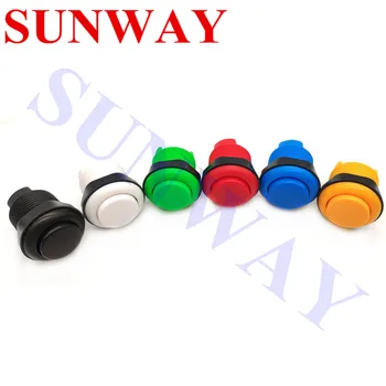 

10pcs/Lot 28mm flat Built-in Silent Switch Arcade game machine Push Button for DIY Raspberry Pi MAME PC