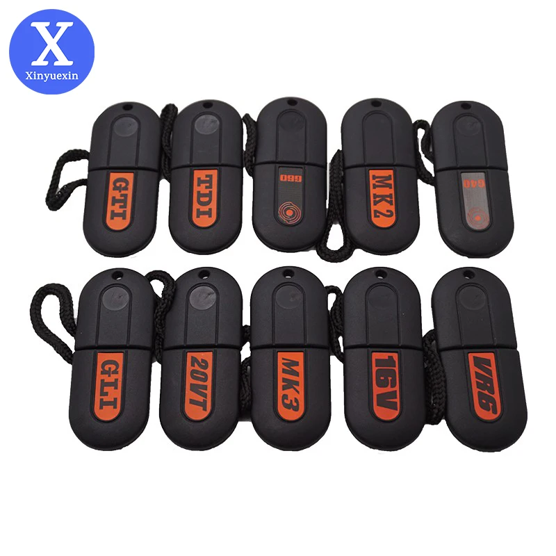 

Xinyuexin Pill Key Shell Fob Fit for VW 16V Golf Mk1 Mk2 GTi Jetta Key HU49 Uncut Blade with LED Light