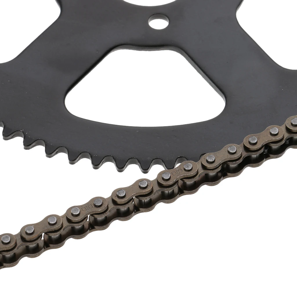 68 Links Chain 25H 68 Teeth Rear Sprocket + T8F 6T Front Sprocket Pinion for 2 Stroke 49cc Mini Pocket Bike Motor