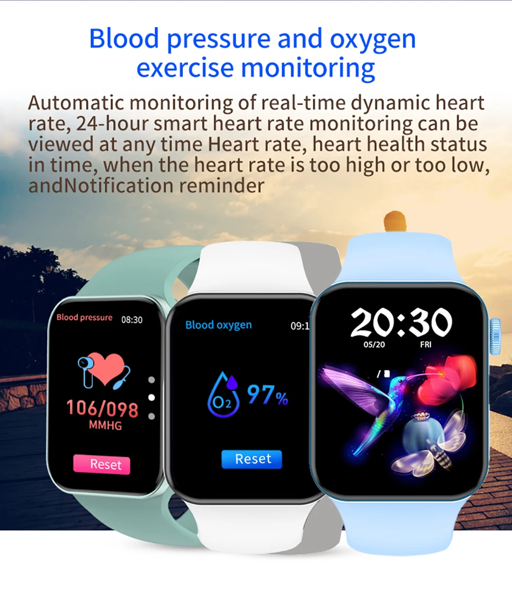 IWO T100 Plus Smart Watch Series 7 Heart Rate Monitor 2021 Smartwatch Men Women Fitness Tracker Bracelet For Android IOS Iphone