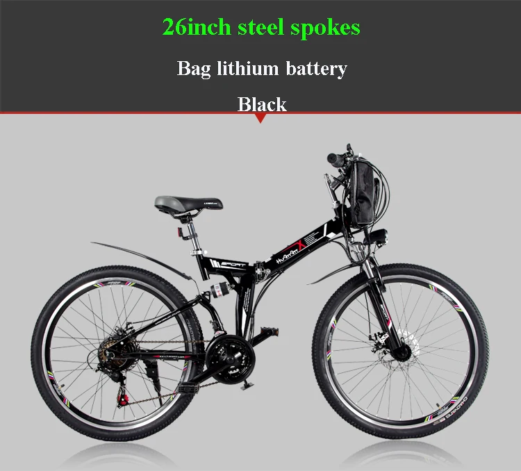 Excellent Smart Electric Mountain Ebike 48V Two Wheels Electric Bicycle 21 Speed Carbon Steel Foldable Electric Scooters Adults 20