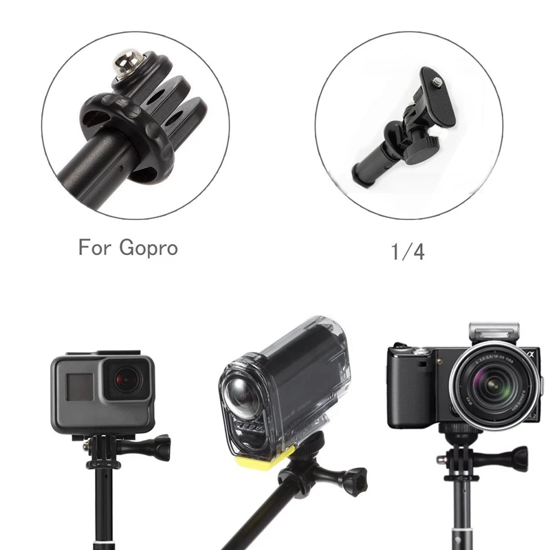 Выдвижная селфи-палка монопод для Gopro Hero 7 6 5 4 3+ 3 Экшн-камера Go Pro Hd