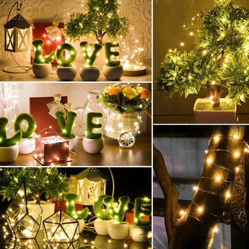 NEW 12 Pack LED Fairy Lights 30 LED Fairy String Lights 3M Waterproof Copper Wire LED Party Lights for Wedding Jars Crafts