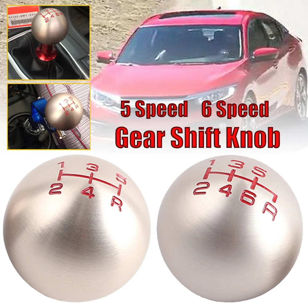 

5 6 Speed Aluminum Shift Knob Car Gear Shifter For JDM Honda Civic FD2 Type-R