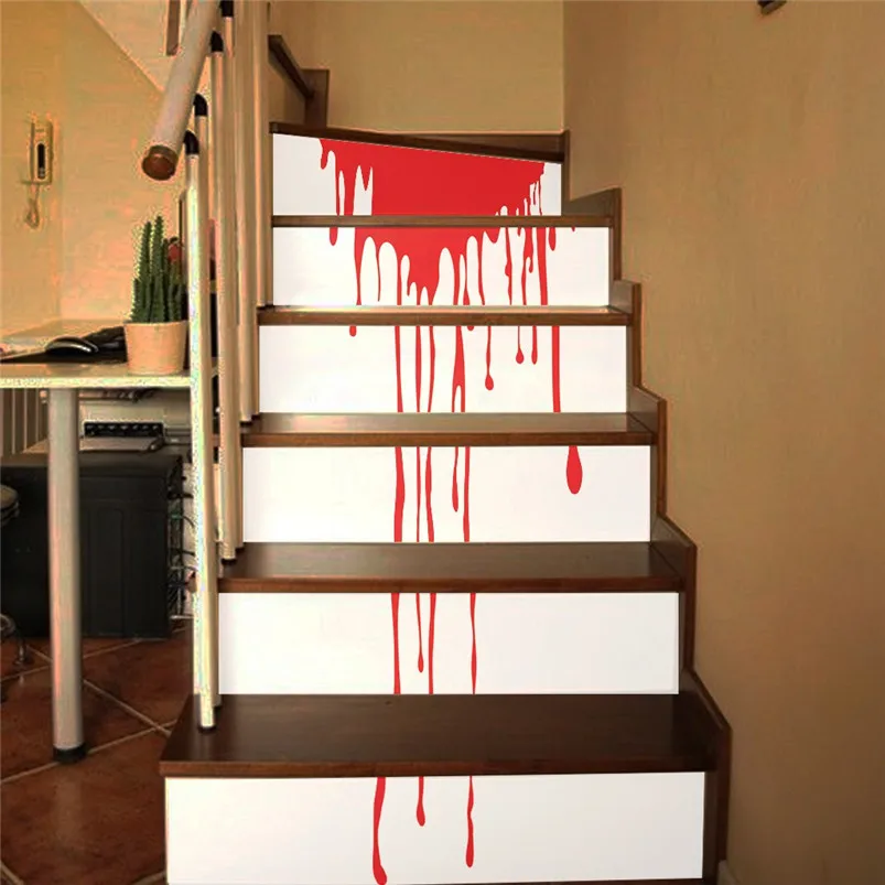 DIY Halloween Staircase Decoration Stair Riser Floor Sticker Wall Stairs Decal Stickers Muraux Pour Enfants Chambres 30SEP505