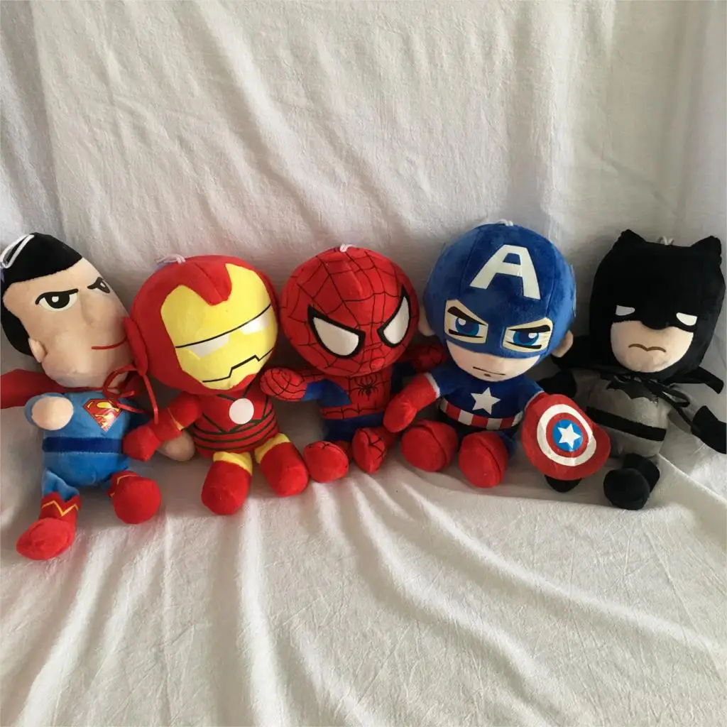 Marvel Мстители супер герой Капитан Америка Железный человек паук Бэтмен Мягкая