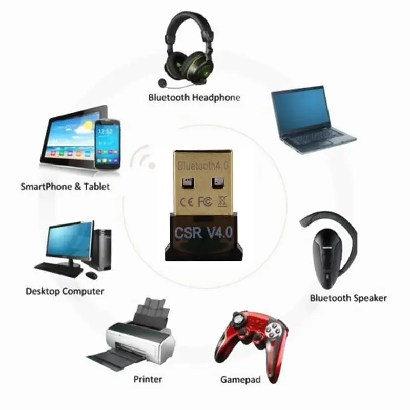 Новый мини USB Bluetooth адаптер CSR двойной Bluebooth Reveiver режим приемник для Windows 10/8/7/XP V4.0