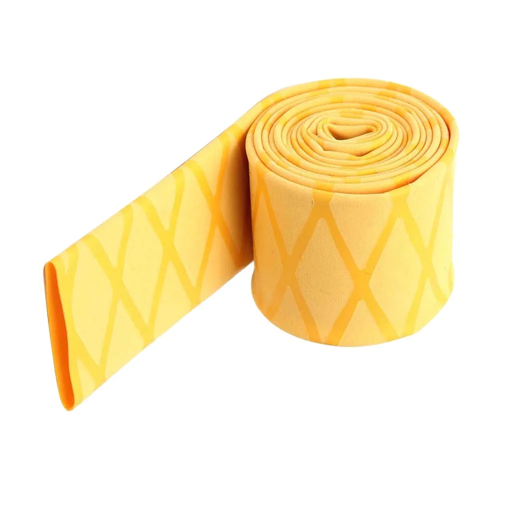 20mm Non Slip Fishing Rod Handle Grip Heat Shrink Tubing Textured Grip Fishing Rod Racket Sleeve Accessories Yellow