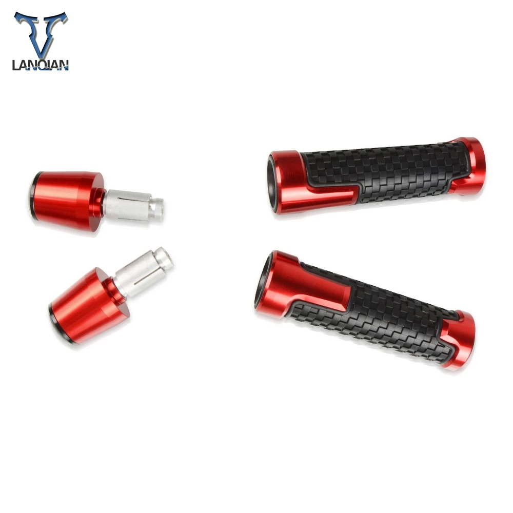 7/8 ''мотоциклетные противоскользящие ручки с рукояткой конец CNC 22 мм для Yamaha Xmax 125 250 300 400