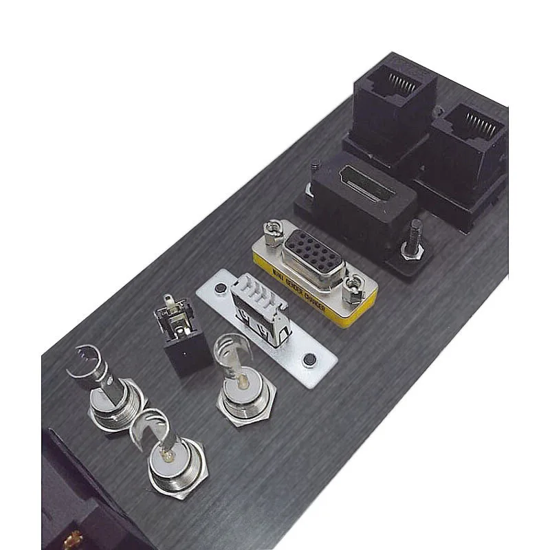 Панель из алюминиевого сплава AC 110-240V USB аудио VGA Сеть HDMI интерфейс боковая загрузка электрическая розетка плата питания алюминиевая розетка