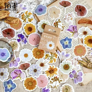 

46 Pieces / Box Creative Flower Sticker DIY Travel Diary Scrapbook Album Decoration Label Sticker Children Stationery