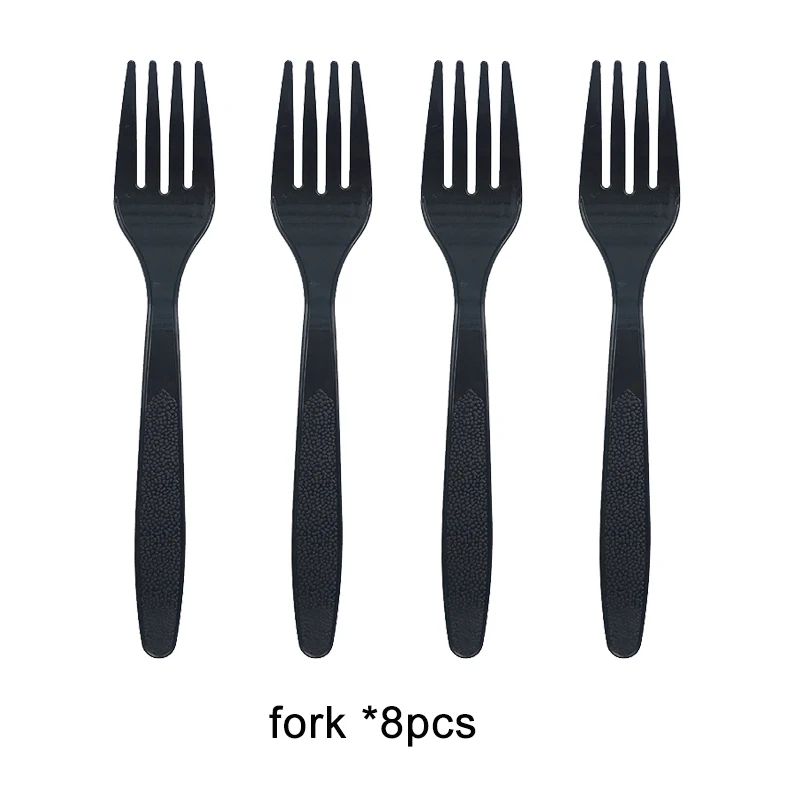 fork x8pcs Лас-Вегасе, казино, украшения для тематических вечеринок, одноразовая посуда, набор, покер, Декор Для холостяка, вечерние, для взрослых, на день рождения, воздушный шар - Цвет: fork x8pcs