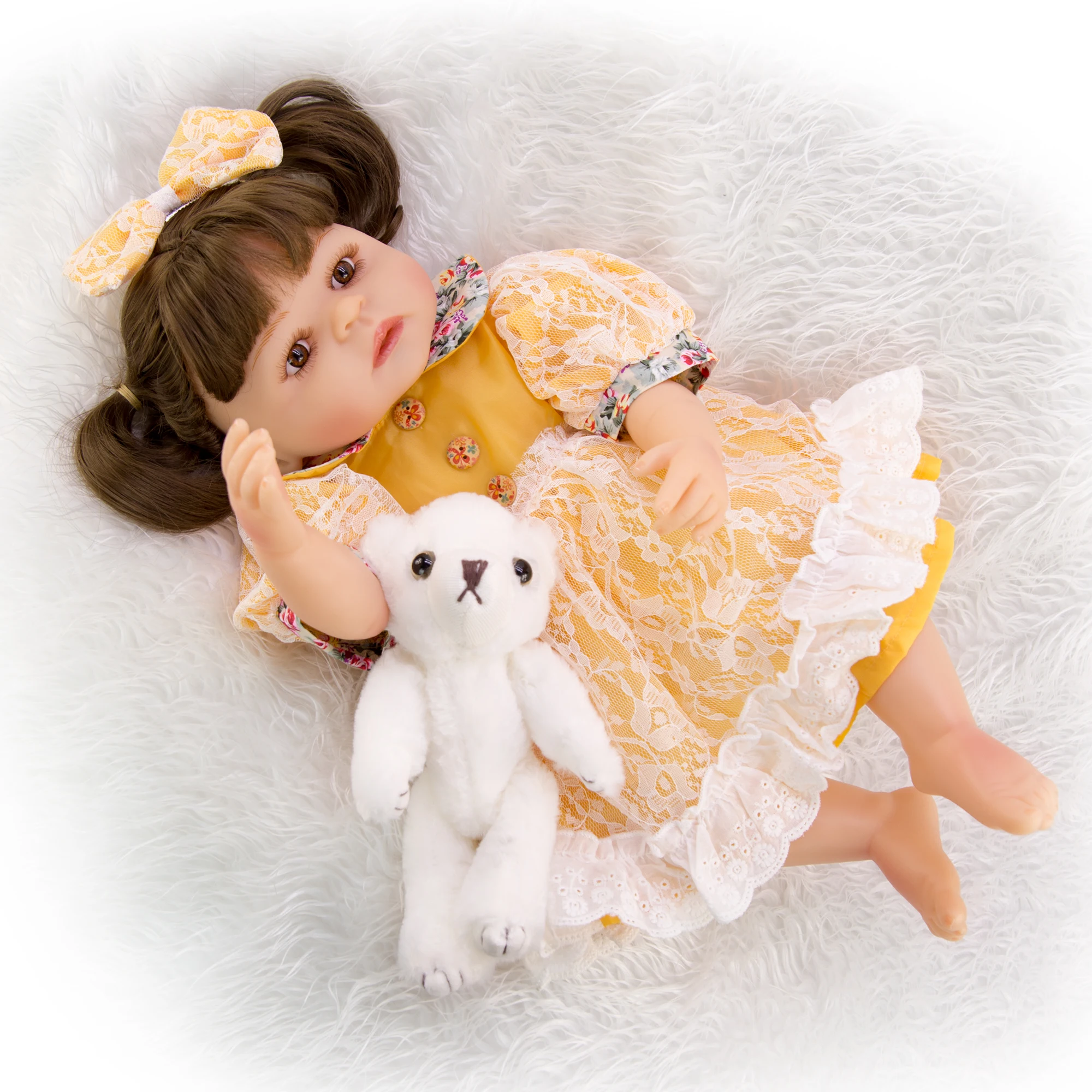 KEIUMI Реалистичная принцесса Reborn Baby Dolls девочка водонепроницаемый полный Силиконовый Винил DIY игрушки Красивая новорожденная возрожденная менина 55 см