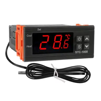 

STC-1000 Digital Temperature Controller AC 10A 110V-220V Digital LED Heating Cooling Centigrade Thermostat 2 Relays Output with