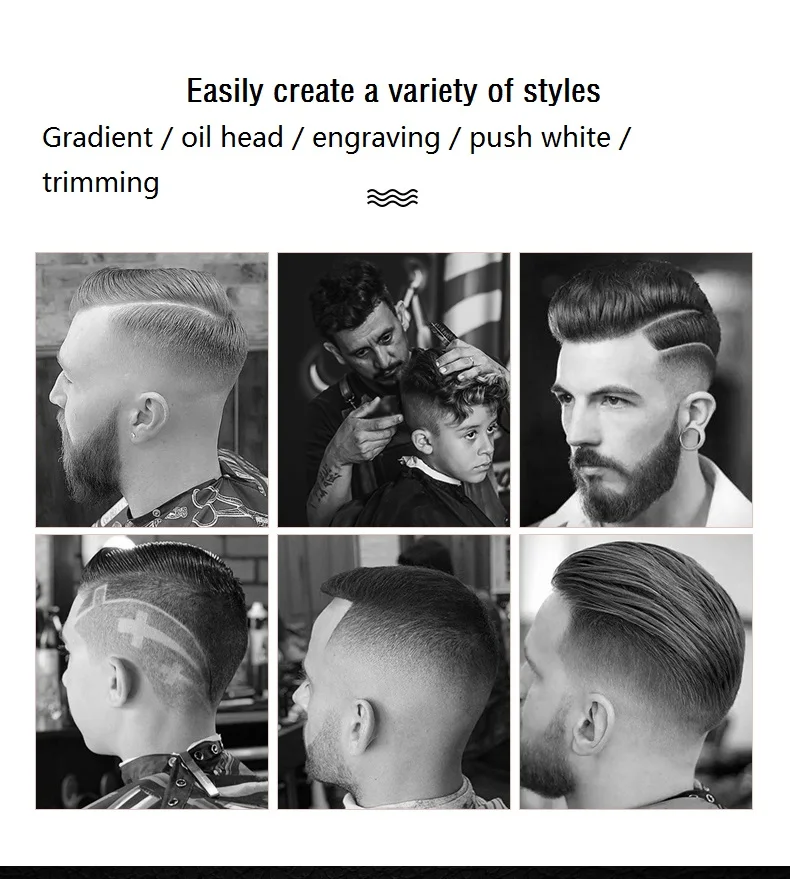 Kemei-1996 Barber Shop Rechargeable Hair Clipper All Metal Electric Hair Trimmer Men Professional Beard Trimmer Haircut Machine