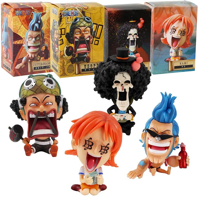 4 стиля экшн-фигурки Usopp Franky Nami Brook Коллекционная модель игрушки Q версия куклы
