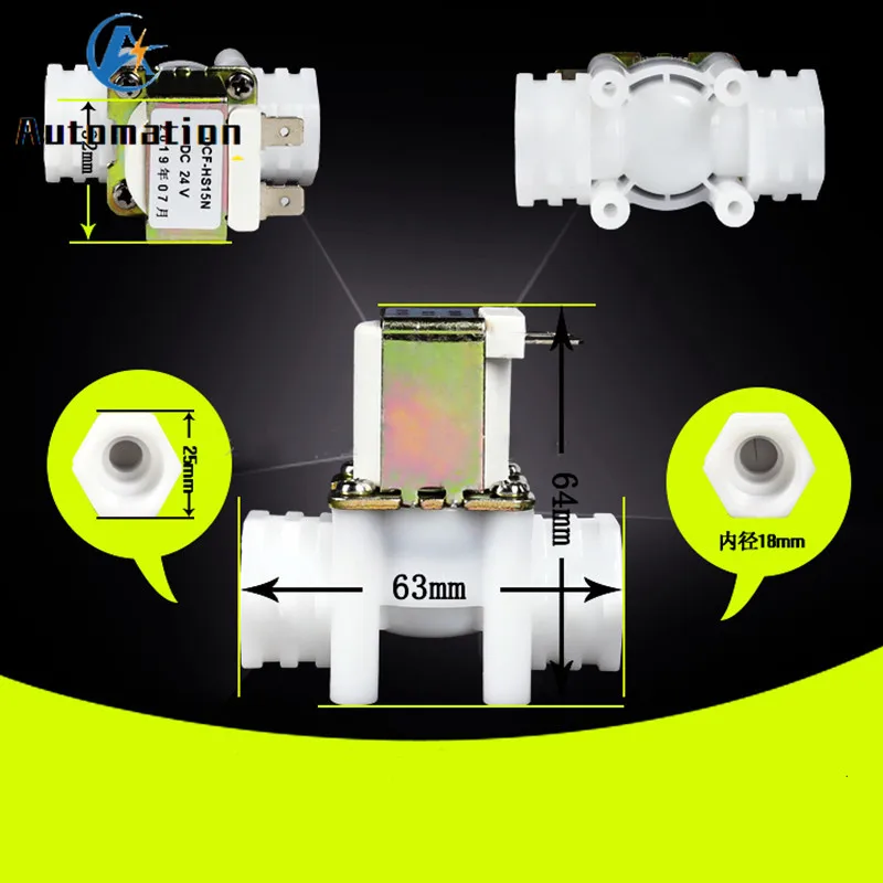 valvula solenoide plastico com rosca interna 05