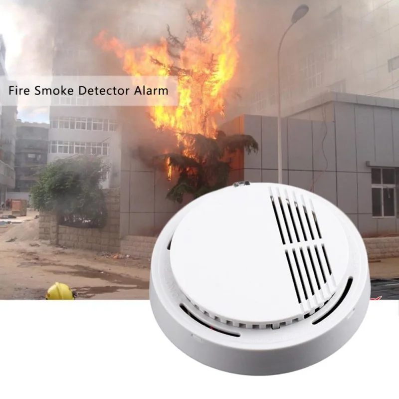 Беспроводной пожарный сигнальный датчик дыма Чувствительная противопожарная система домашней безопасности для библиотеки компьютерный дом