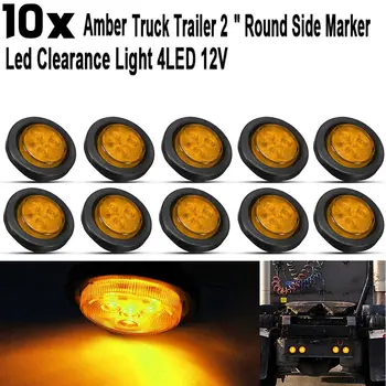 

Kit Side Marker Lights 10pcs/kit Replacement Tail Cab roof Lamps 2" Inch