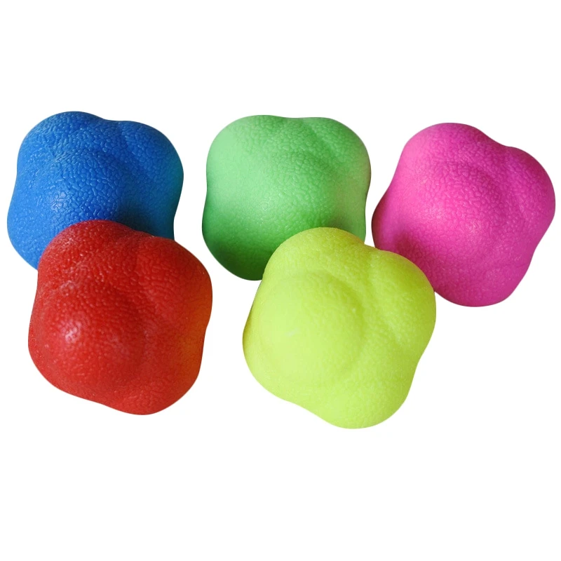 5PCSReactionBallsRubberReactionBounceBallsForAgilityReflex