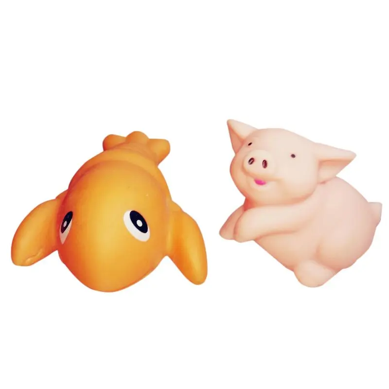 13CS сумка для ванной игрушки животные для плавания Водные игрушки мини красочные мягкие плавающие резиновые утки сжимают звук Забавный подарок для маленьких детей hh
