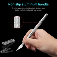 LUXIANZI Non-Slip Engraving Metal Knife #11 Blade Set for Mobile Phone PCB Repair Hand Tools Cutter Craft Knives DIY Multi Tool 3