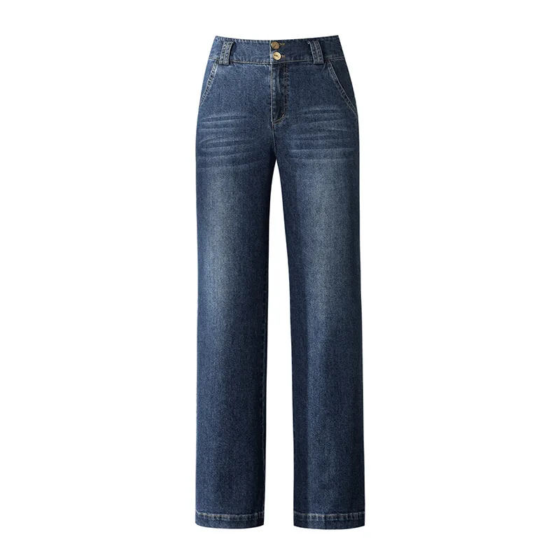 

2019 Autumn Jeans Women's Pants Gao Waist Wide Leg Pants Loose Slim Mopping The Floor Pants Trousers 9797