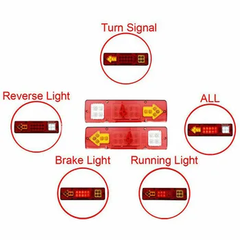 

2pcs Tail Lights 19 LED Trailer Car Truck Rear Reverse Turn signal Bulb