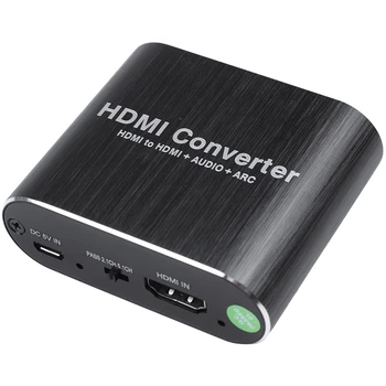 

HDMI 2.0 Switcher 4 Cut 1 Band Audio Separation Support HDR 10 ARC 4K 60Hz Support 5.1 Channel US Plug