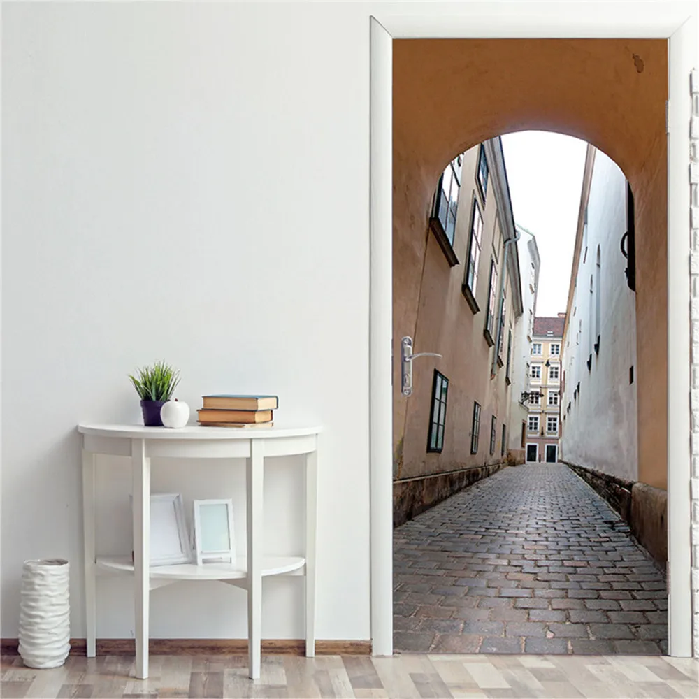 Wood Wallpaper for Door Home Design Stickers on the Doors Vinyl DIY Adhesive Waterproof Removable Poster Decor Art Mural Decals